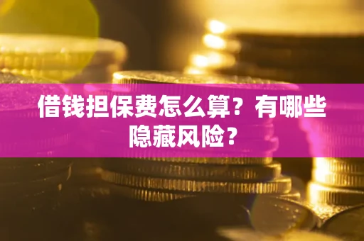 济南借钱担保费怎么算？有哪些隐藏风险？