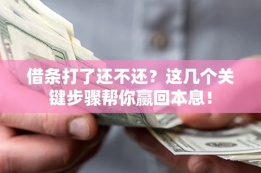 济南借条打了还不还？这几个关键步骤帮你赢回本息！