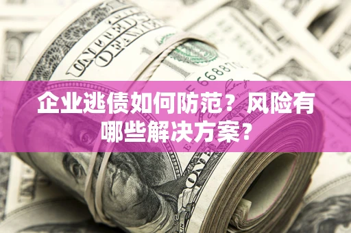 济南企业逃债如何防范？风险有哪些解决方案？
