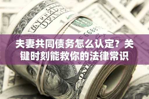 济南夫妻共同债务怎么认定？关键时刻能救你的法律常识