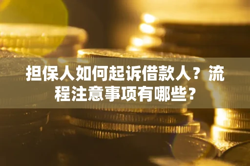 济南担保人如何起诉借款人？流程注意事项有哪些？